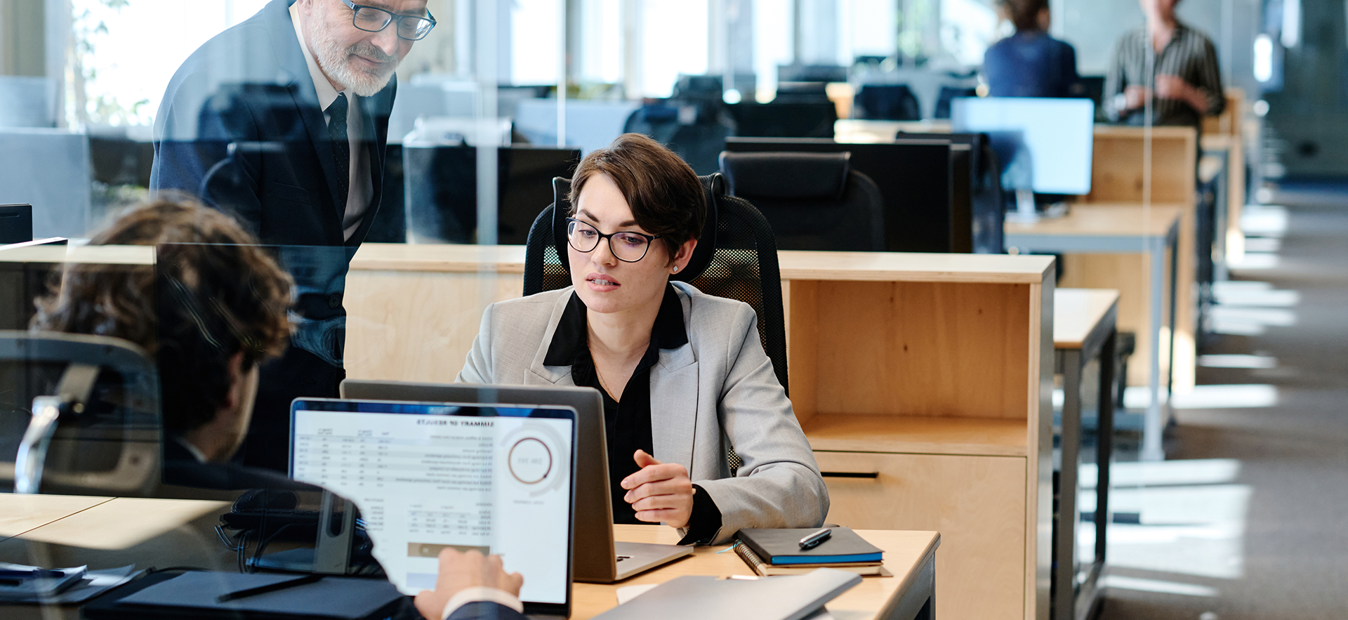 People working on computers